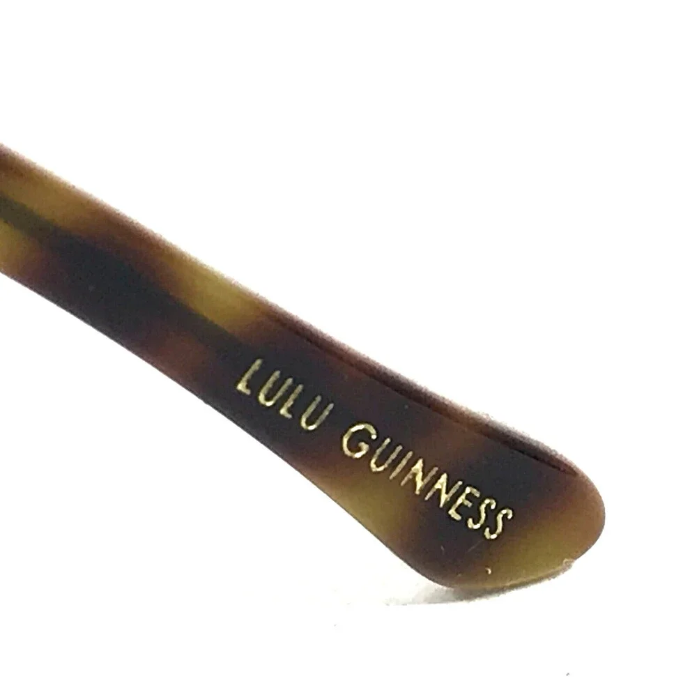 Lulu Guinness Eyeglasses Frames L200 BRN Brown Purple Cat Eye Full Rim 56-16-135